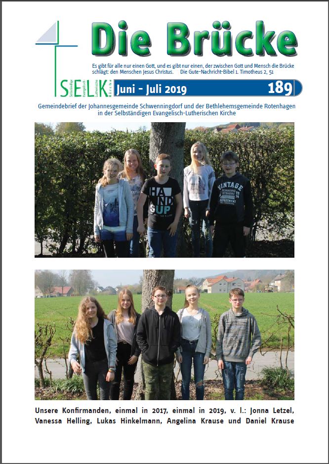 Gemeindebrief Juni/Juli 2019