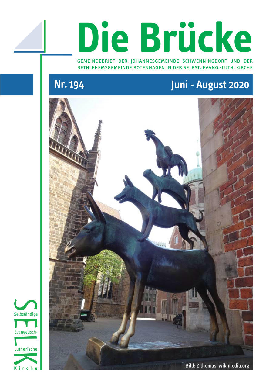 Gemeindebrief Juni-August 2020